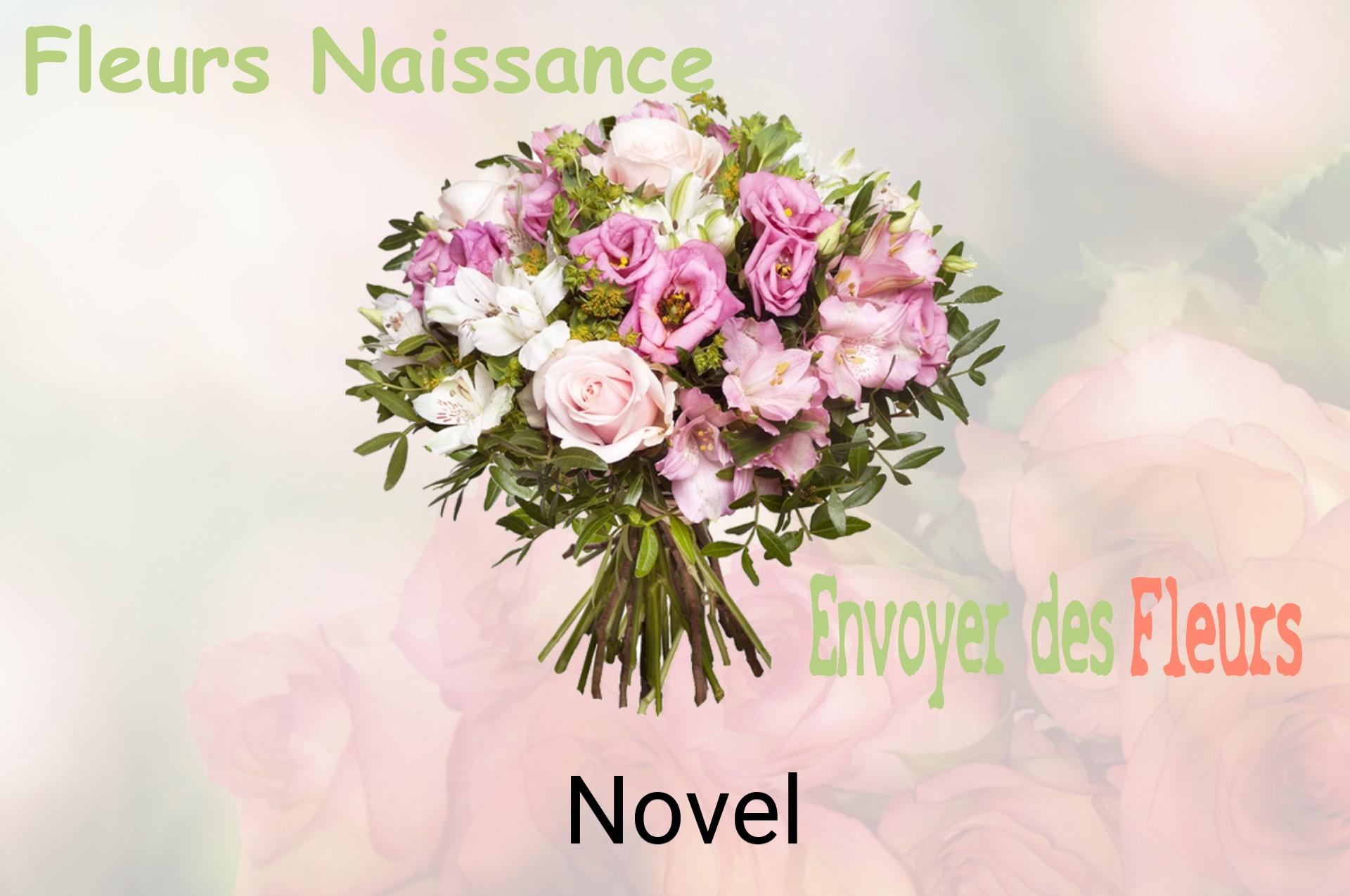 Bouquet de fleurs de naissance livré à Novel